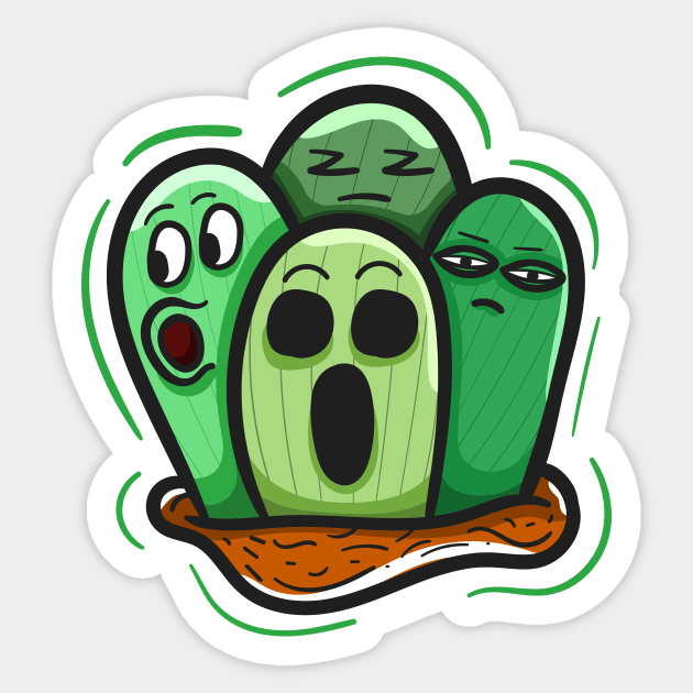 Cactus expression Sticker by happymonday